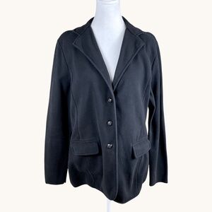 Lauren Ralph Lauren Blazer Cotton Ponte Knit Black (XL)